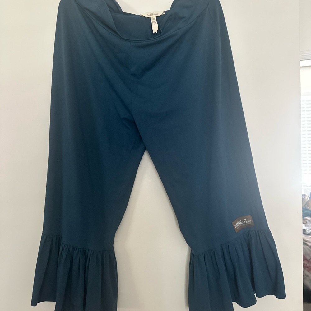 Matilda Jane Teal Ruffle Pants